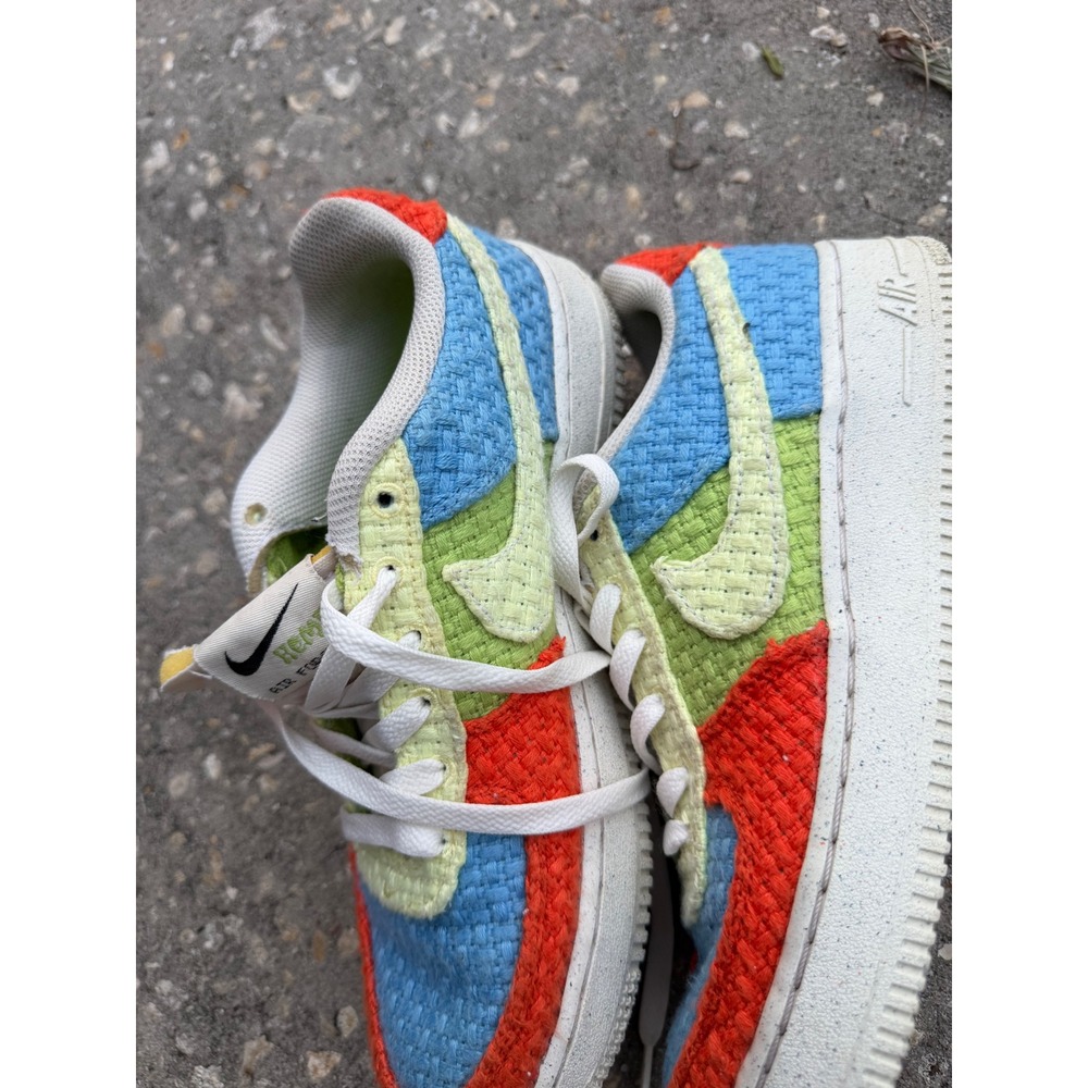 NikeAirForce1 Low 07 SE Sun Club Multi Color Woven DV2192-400 Mens 6.5Y Womens 8